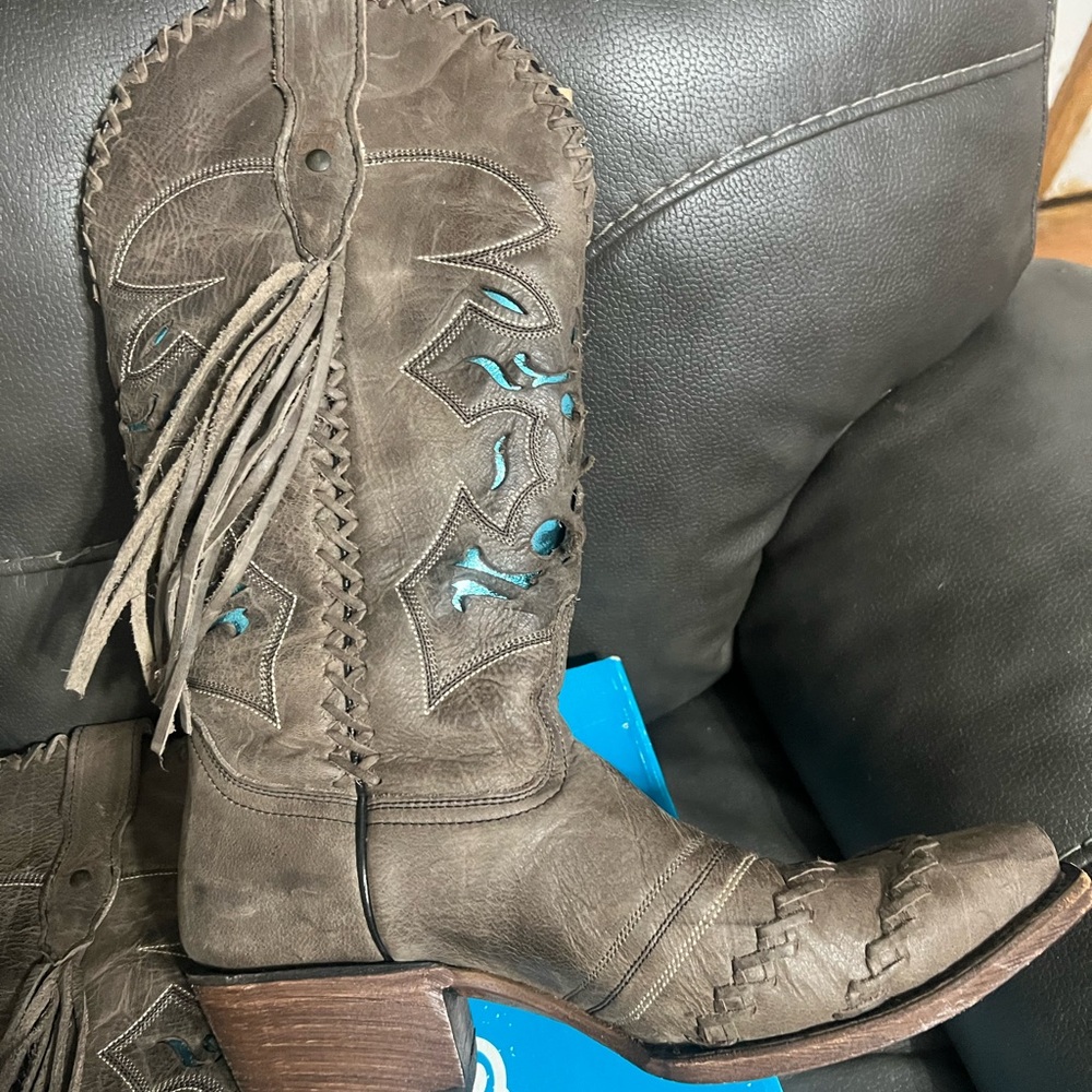 Dusty rocker, Dreamcatcher fringe lace Western-Style Women's Boots